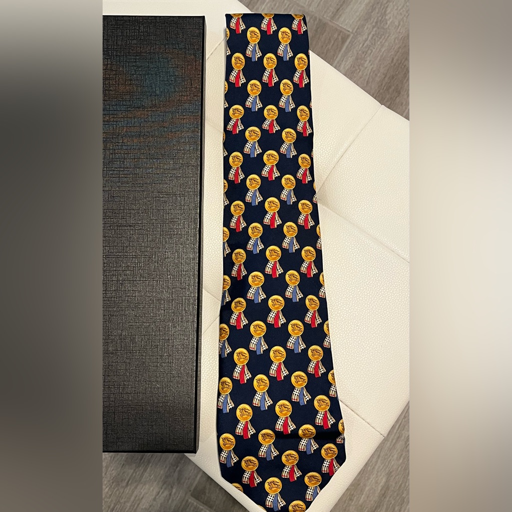 Mens Burberry Tie Nova Check 100% Authentic Blue Manston Classic Thorton